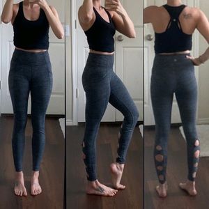 Athleta gray high waisted ballet workout leggings